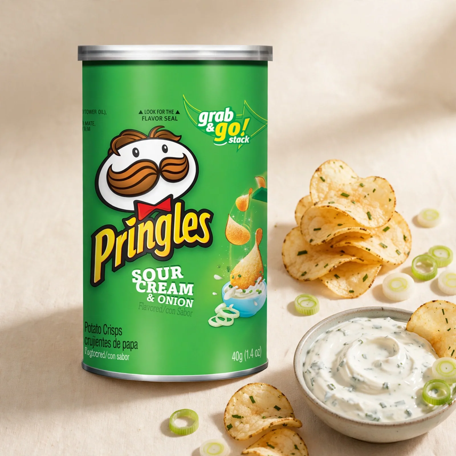 Pringles Sour & Onion 40g - Image 2