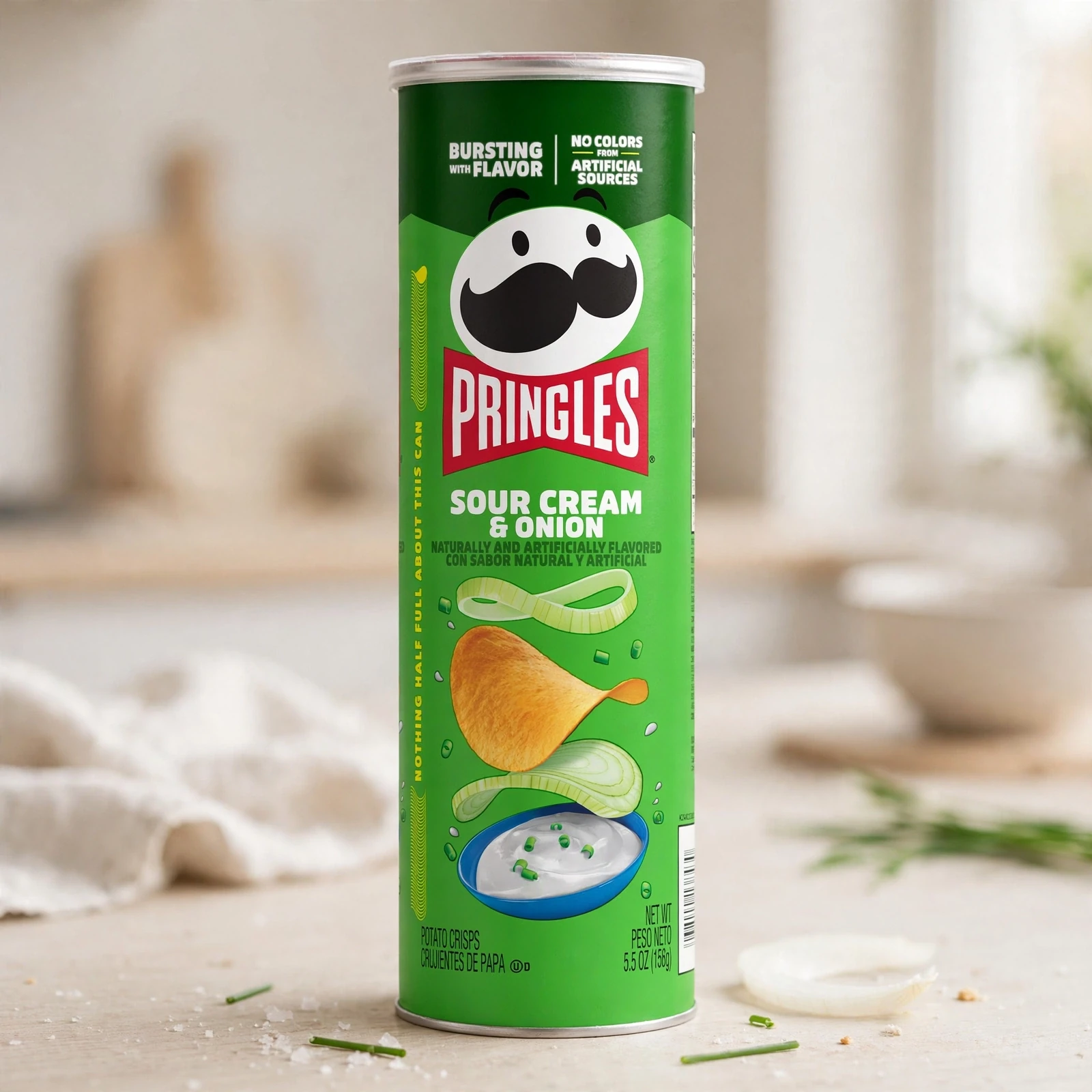 Pringles Sour Cream & Onion 158g - Image 3