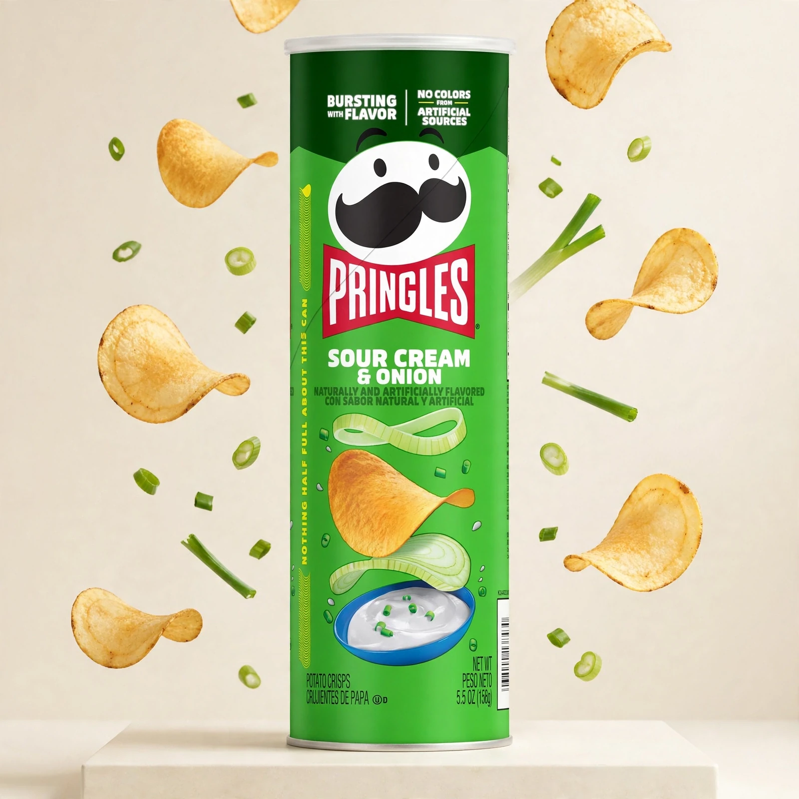 Pringles Sour Cream & Onion 158g - Image 4