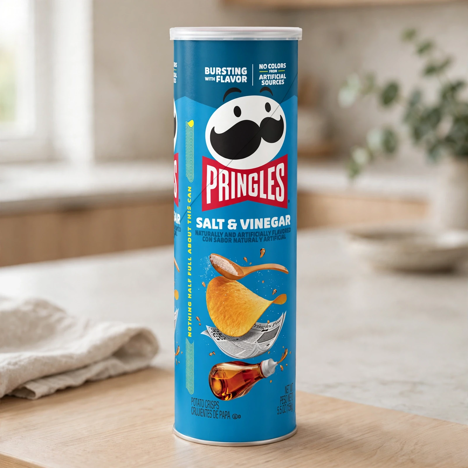 Pringles Salt & Vinegar 158g - Image 3