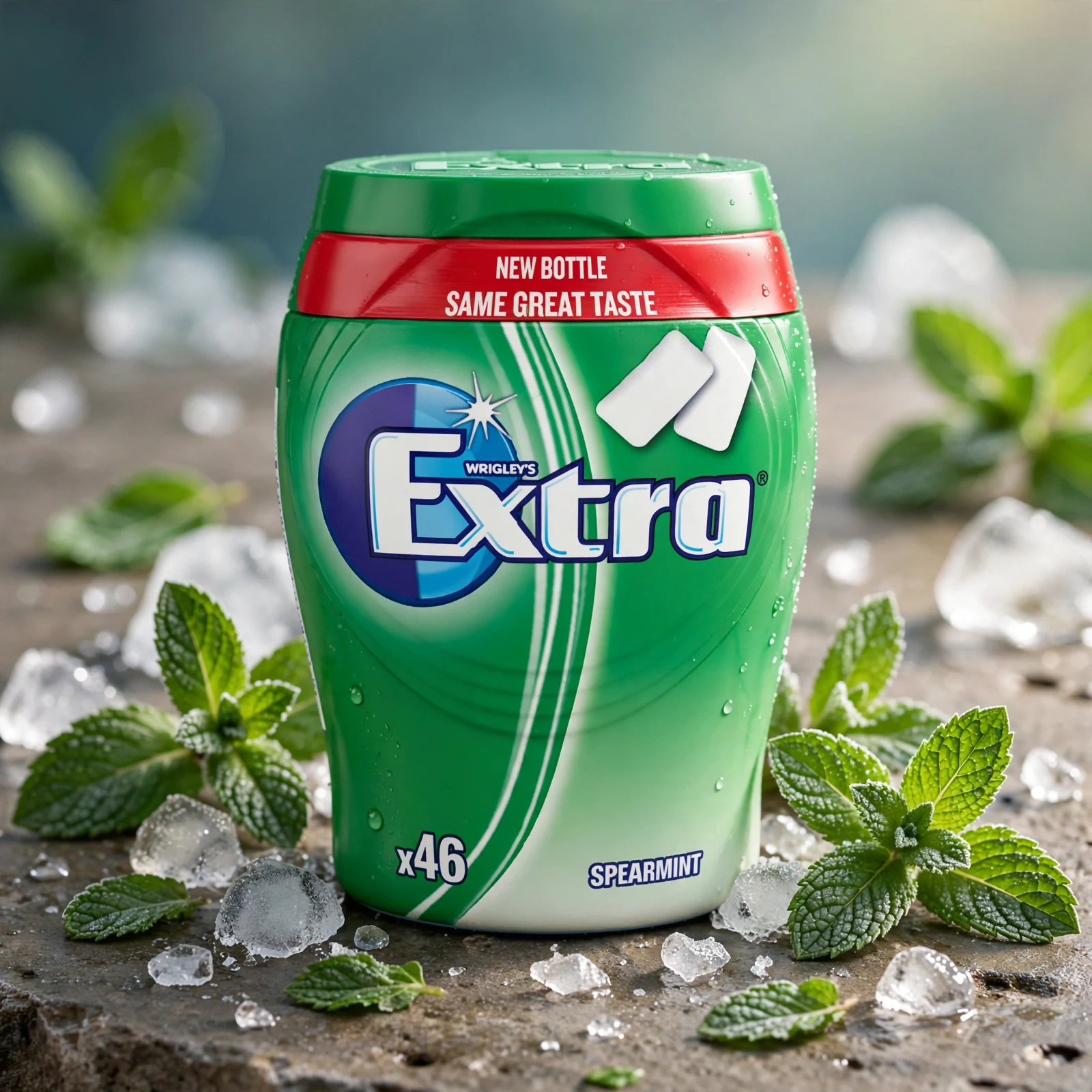Extra Spearmint Sugar Free Chewing Gum 64g - Image 2