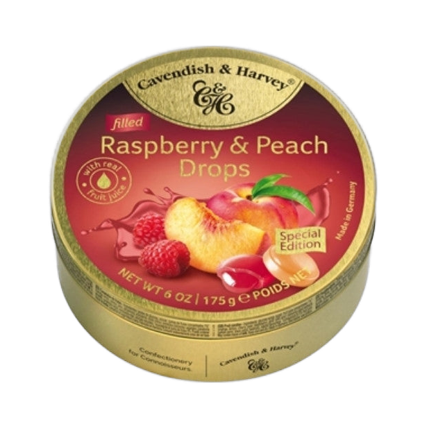 CavenDish & Harvey Raspberry & Peach Drops 175g
