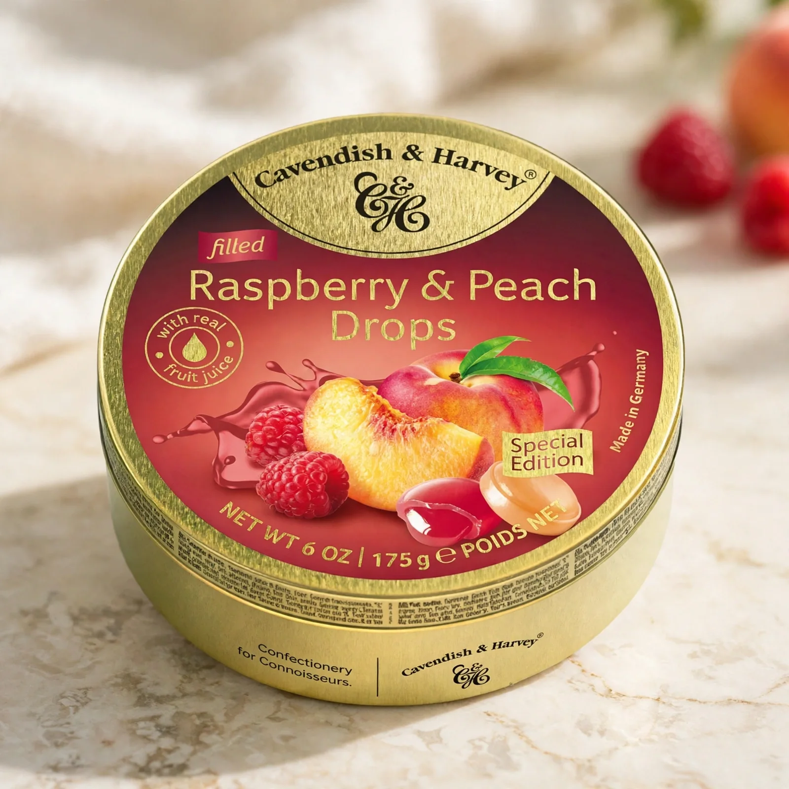 CavenDish & Harvey Raspberry & Peach Drops 175g - Image 3