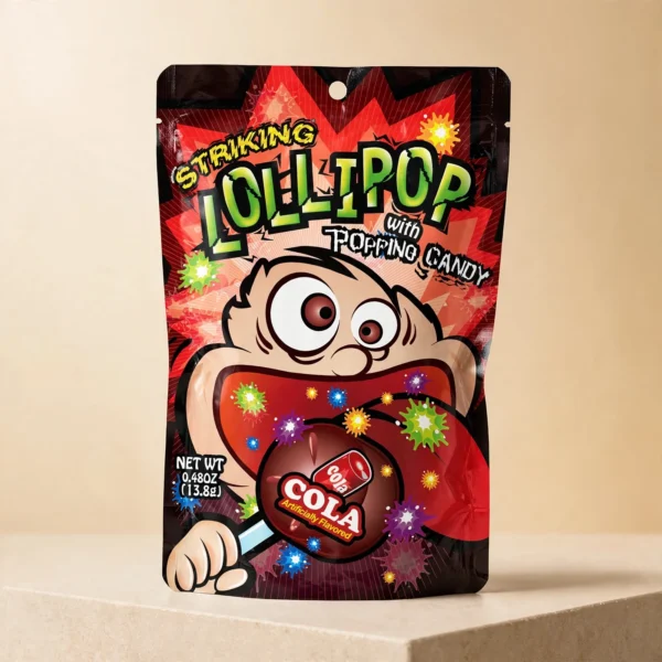 Striking Lollipop With Popping Candy Cola Flavour 13.8g