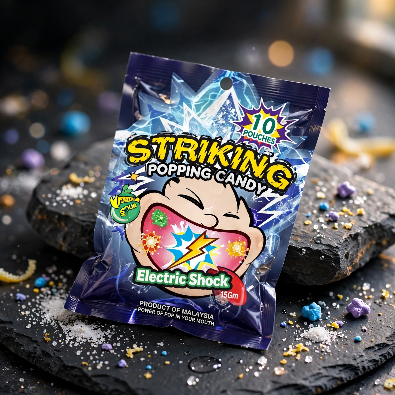 Striking Popping Candy Electric Shock Flavour 15g - Image 2