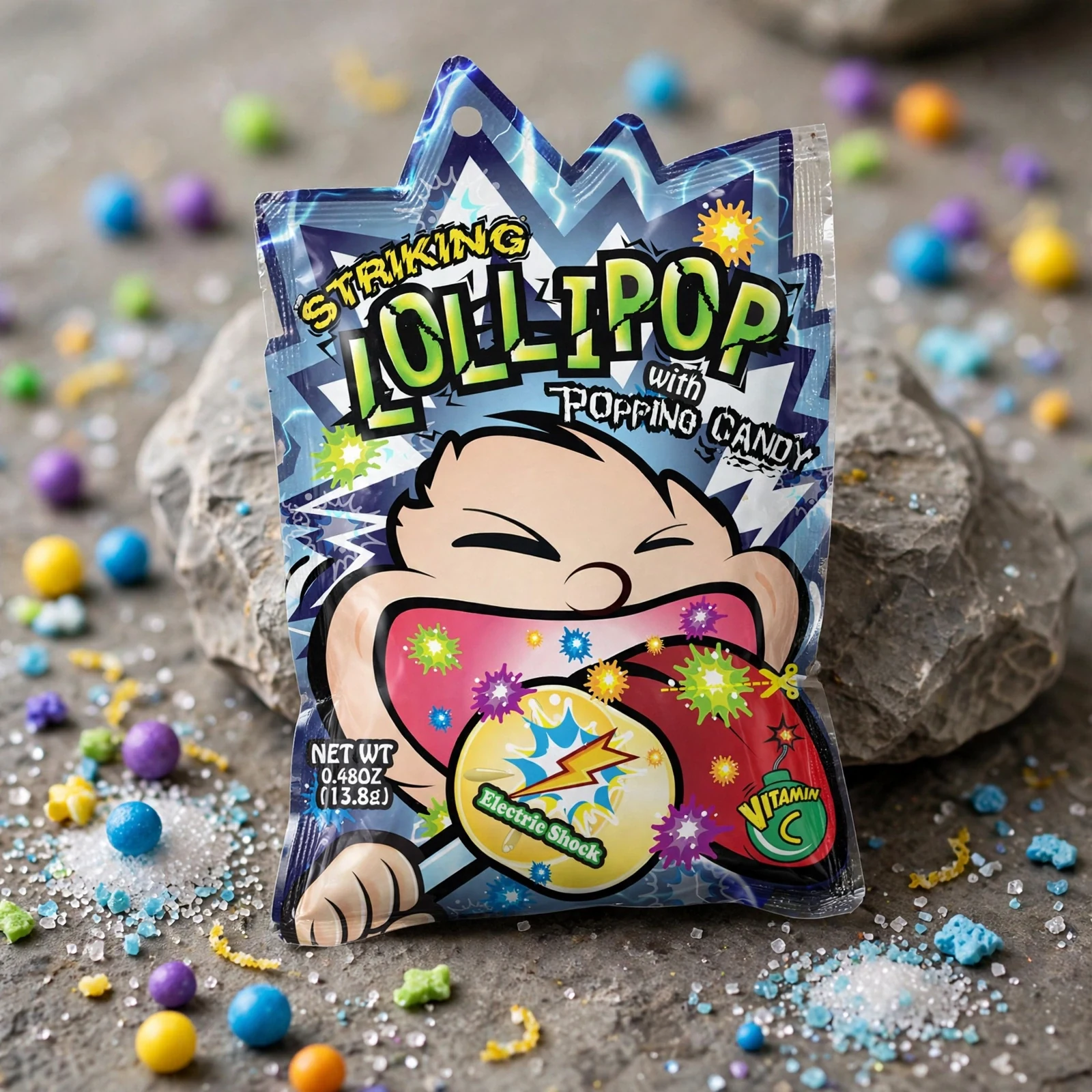 Striking Lollipop With Popping Candy Electric Shock Flavour 13.8g - Image 2