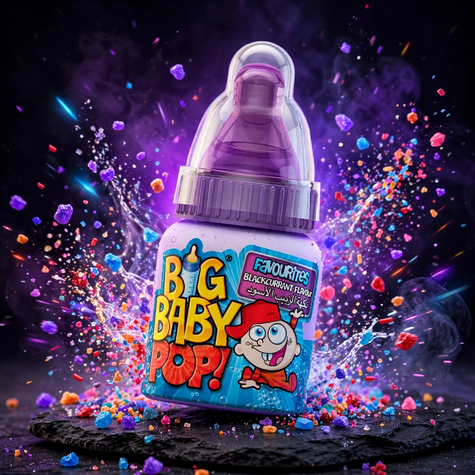 Bazoka Big Baby Pop Black Currant 32g - Image 4