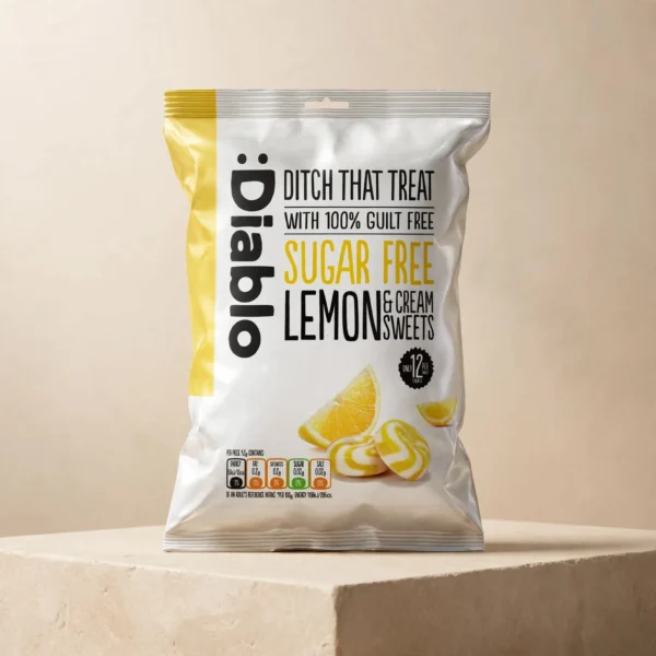 Diablo Sugar Free Lemon & Cream Hard Sweets 75g