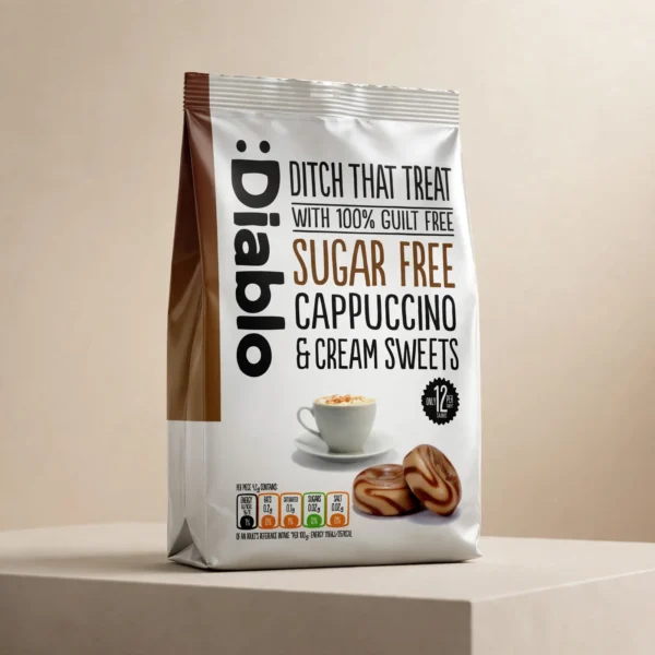 Diablo Sugar Free Cappuccino & Cream Hard Sweets 75g