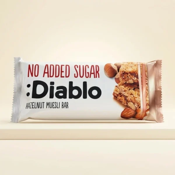 Diablo No Added Sugar Hazelnut Muesli Bar 30g