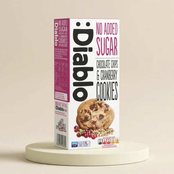 Diablo No Added Sugar Chocolate Chips & Canberry Cookies