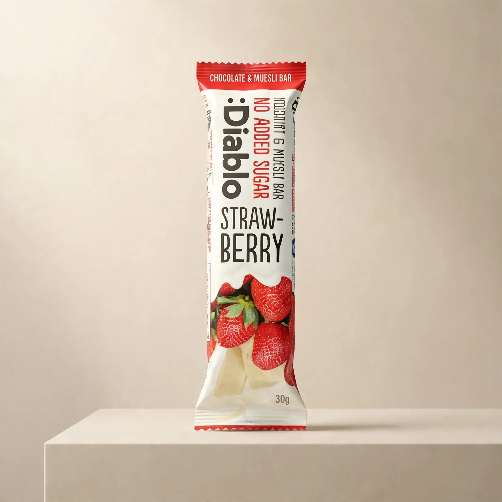 Diablo Yogurt Coated Strawberry Muesli Bar 30g