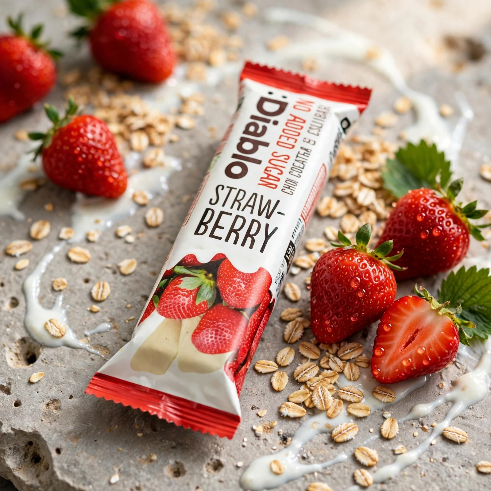 Diablo Yogurt Coated Strawberry Muesli Bar 30g - Image 2