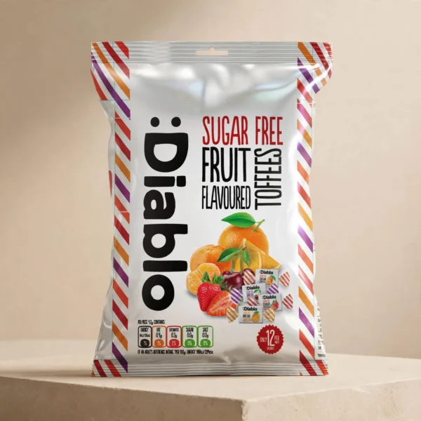 Diablo Sugar Free Fruit Flavoured Toffee Sweets 75g