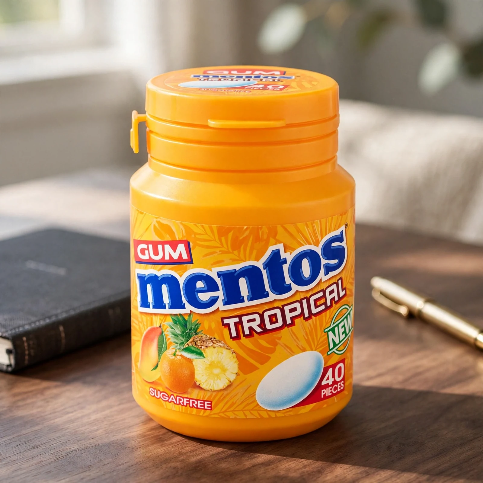 Mentos Pure Fresh Fresh Mint Sugar Free Gum 60g - Image 3