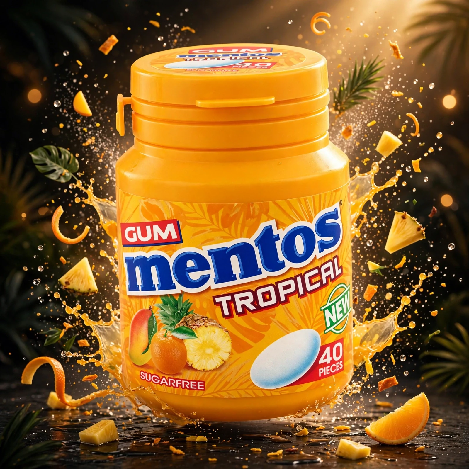 Mentos Pure Fresh Fresh Mint Sugar Free Gum 60g - Image 4