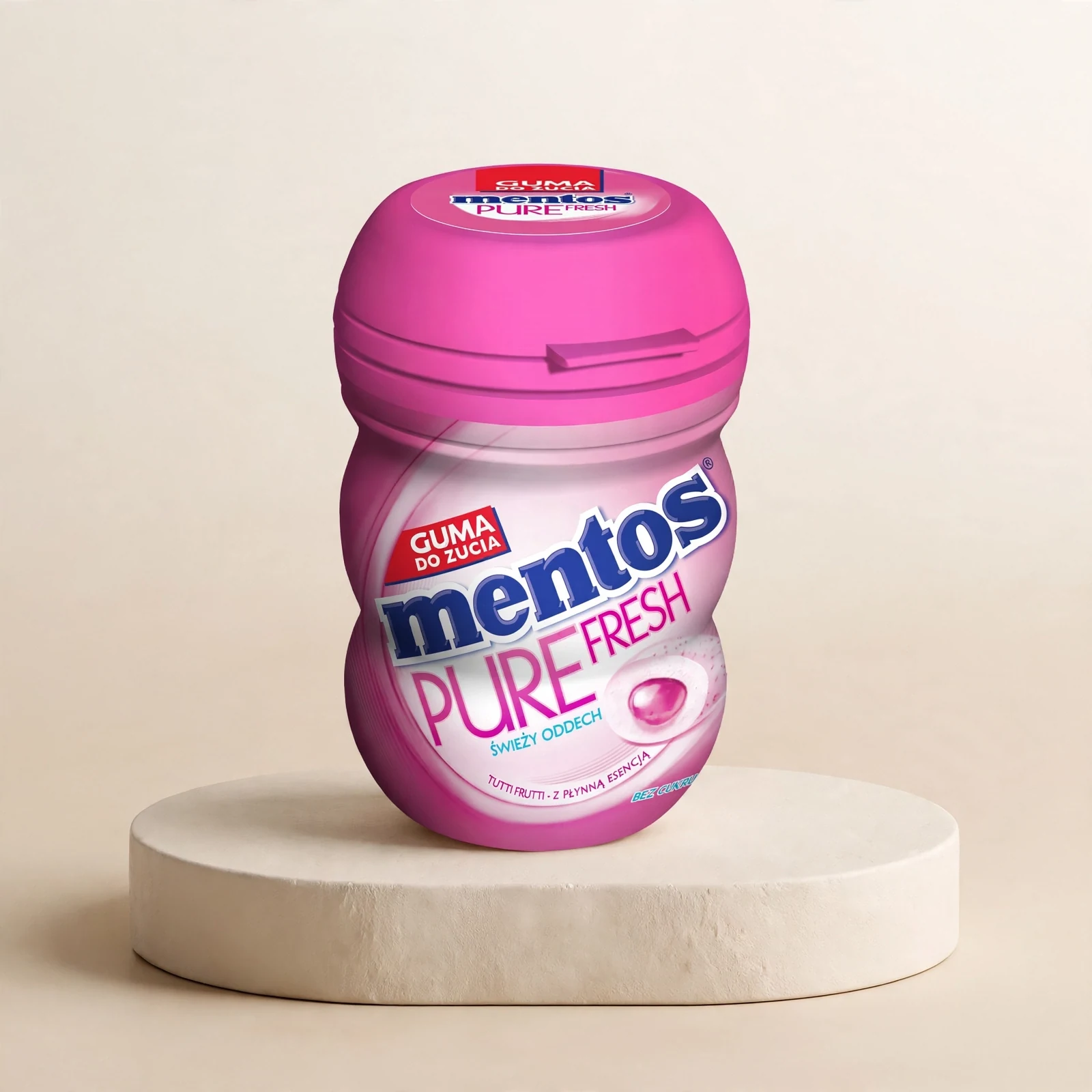 Mentos Pure Fresh Bubble Fresh Sugar Free Gum 60g