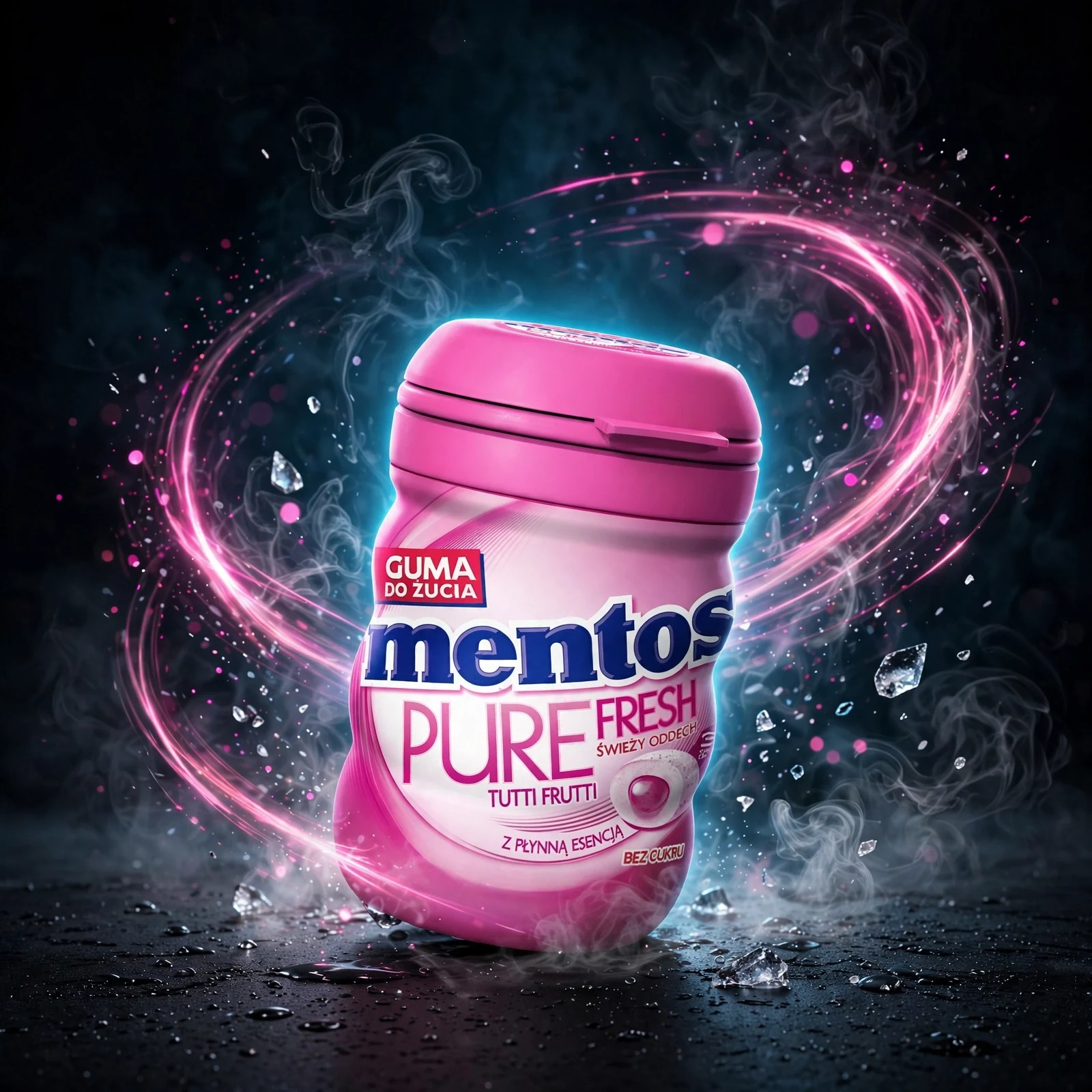Mentos Pure Fresh Bubble Fresh Sugar Free Gum 60g - Image 4