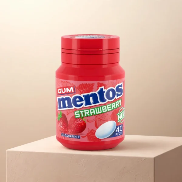 Mentos Pure Fresh Strawberry Sugar Free Gum 56g