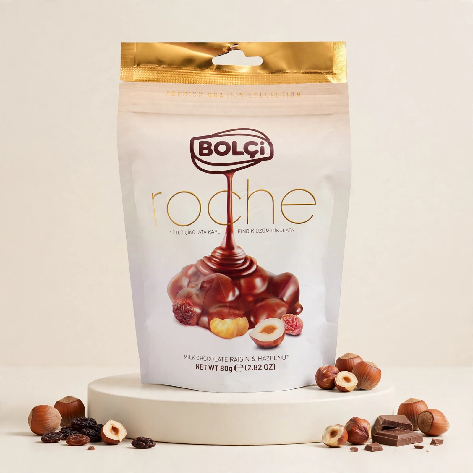 Bolci Roche Mil Chcoclate Raisin & Hazulnut 80g - Image 2